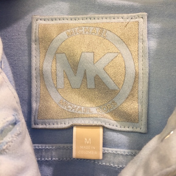 Michael Kors, Light Blue Denim Jacket, Size Medium,  NWT - Picture 2 of 6